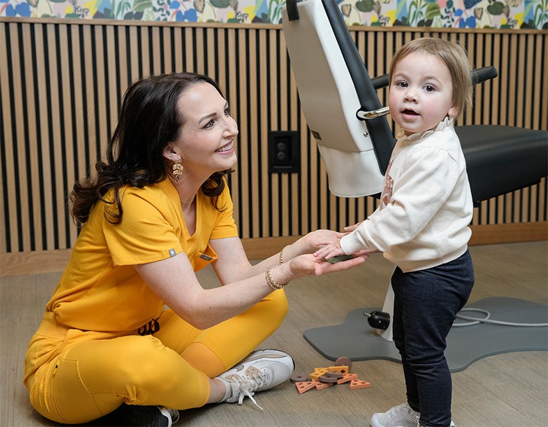 Dr. Juntgen with toddler patient